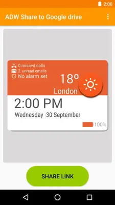 ADW Share to Google drive android App screenshot 1