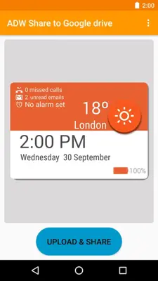 ADW Share to Google drive android App screenshot 2